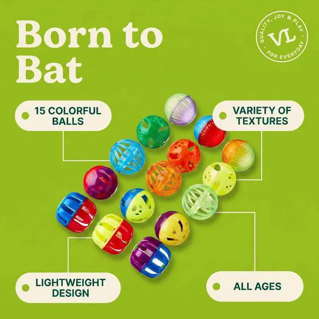 Alt view image 4 of 5 - Vibrant Life Plastic Ball Cat Toys Value Pack, 15 Count