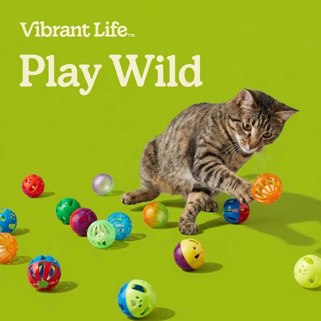 Alt view image 3 of 5 - Vibrant Life Plastic Ball Cat Toys Value Pack, 15 Count
