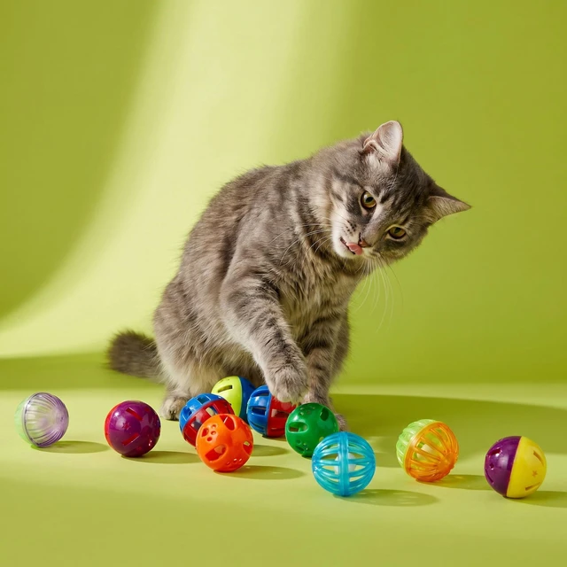 Alt view image 2 of 5 - Vibrant Life Plastic Ball Cat Toys Value Pack, 15 Count