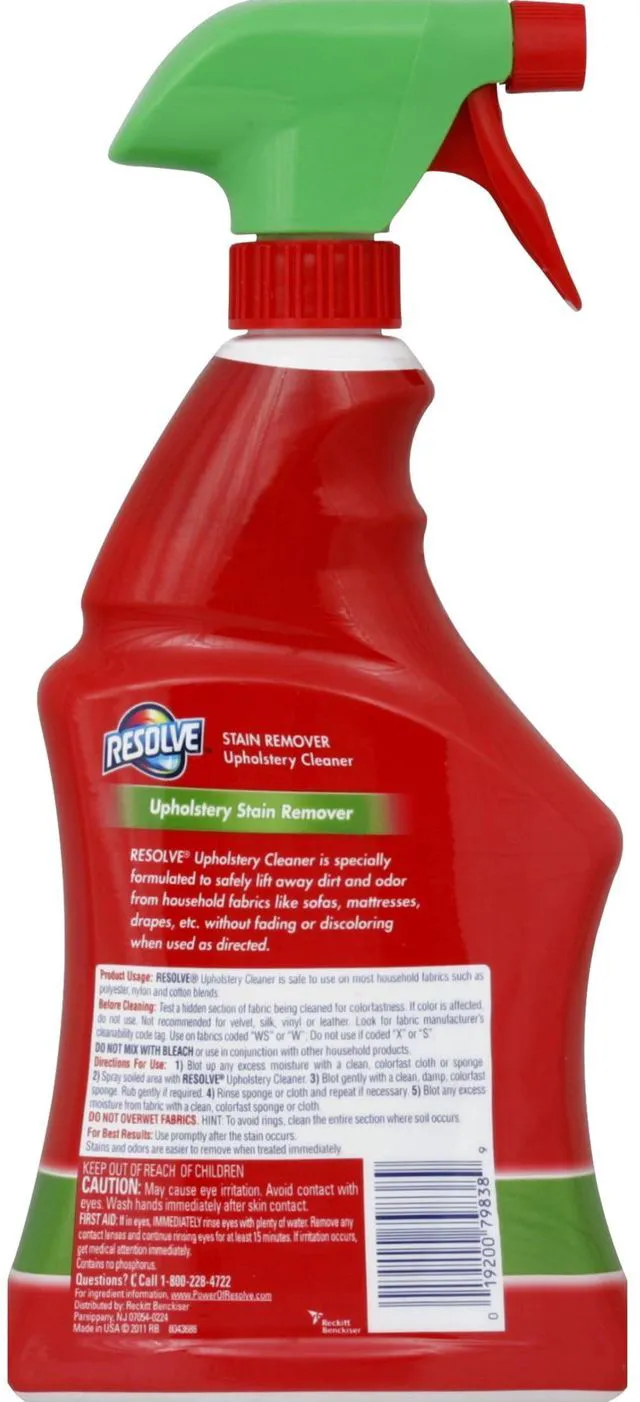 Alt view image 4 of 5 - Resolve 22oz Multi-Fabric Upholstery Cleaner Solution and Stain Remover Spray