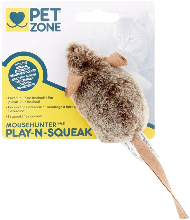 Main image of Pet Zone Play-N-Squeak Mouse Hunter Cat Toy for Cats and Kittens