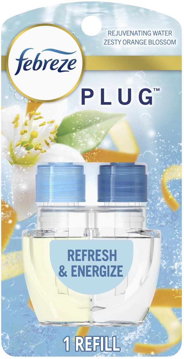 Alt view image 3 of 6 - Febreze Plug In Air Freshener Odor-Fighting Scented Oil Refill, Refresh & Energize, 1 Refill