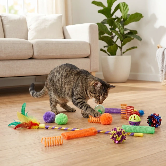 Alt view image 4 of 6 - Vibrant Life Cat Toys Value Pack, 24 Pieces