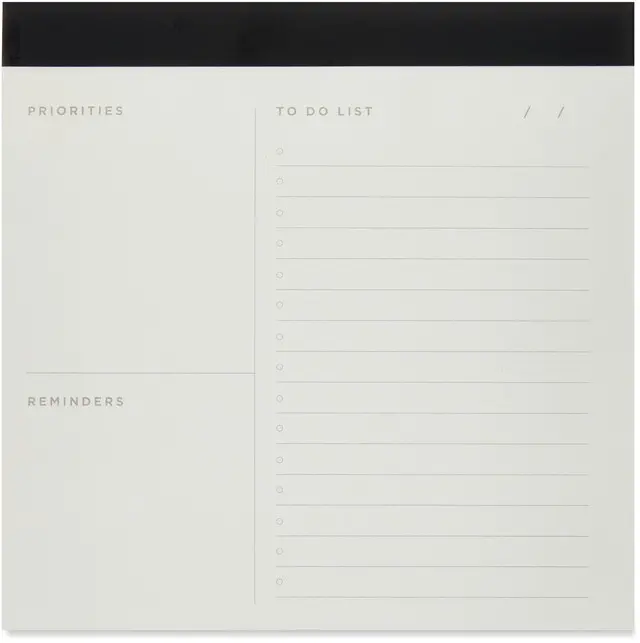 Main image of Pen+Gear Desk Notepad, Gold Gilded Edges, 7"x7", 70 Ruled Sheets