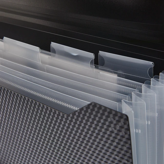 Alt view image 4 of 6 - 7-Pocket Poly Expanding File, Pen+Gear, Textured Black
