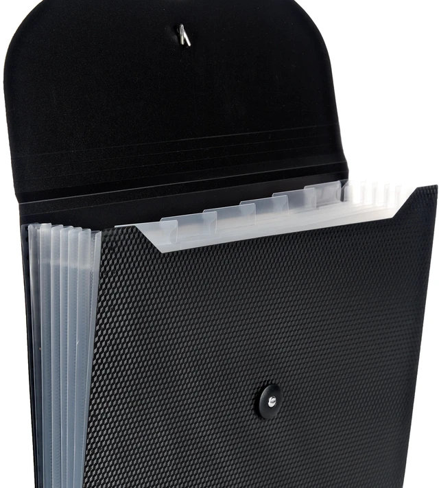 Alt view image 6 of 6 - 7-Pocket Poly Expanding File, Pen+Gear, Textured Black