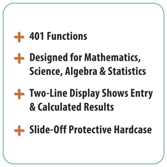 Alt view image 2 of 7 - Pen+Gear SS-6613 Scientific Calculator, 401 Functions, for High School, College Math and Engineering, Black