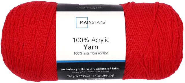 Main image of Mainstays Medium Acrylic Red Yarn 14Oz 798Yards