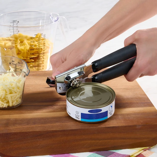 Alt view image 2 of 4 - Mainstays Manual Can Opener, Stainless Steel, Comfort Cushion Handle Grip, Black