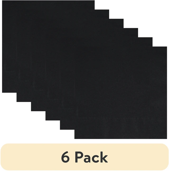 Main image of Way To Celebrate Disposable Paper Party Napkins, Black, 6.5in x 6.5in, 6 Pack, 24 Count