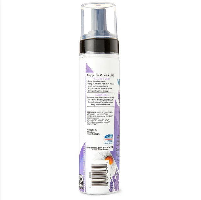 Alt view image 2 of 7 - Vibrant Life No-Rinse Dog Shampoo Lavender