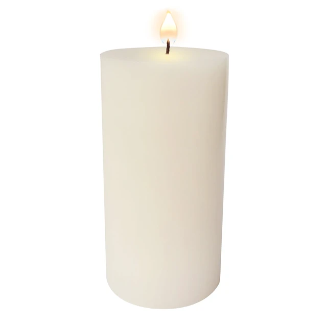 Alt view image 2 of 6 - Mainstays 3in x 6in Single Wick Unscented Ivory Pillar Candle