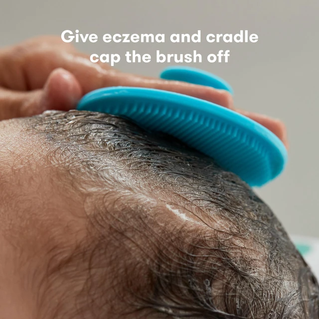 Alt view image 2 of 6 - Frida Baby DermaFrida SkinSoother Exfoliating Scalp Scrubber for Cradle Cap, Eczema and Dry Skin