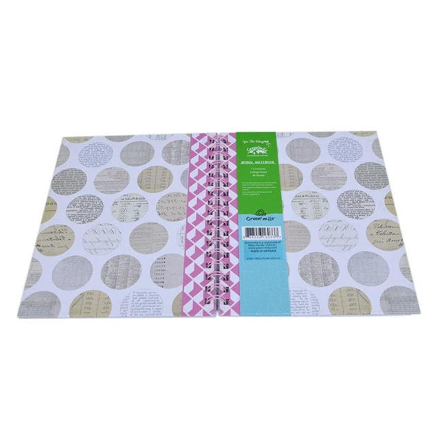Alt view image 3 of 6 - Green Mila Spiral Notebook, 7x9, Eco Friendly, Polka Dot