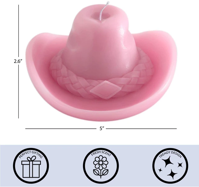 Alt view image 5 of 6 - Urban Shop 2.6" x 5.9" Cowboy Hat Candle