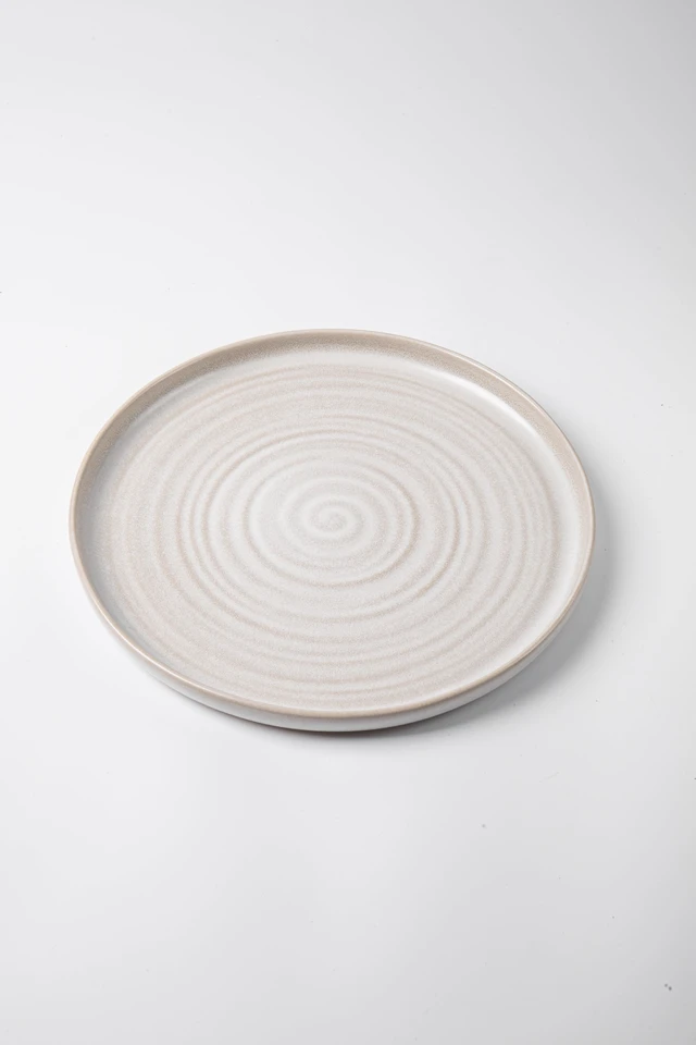 Alt view image 5 of 5 - Better Homes & Gardens Collins Collection Cream Round Stoneware Dinner Plate
