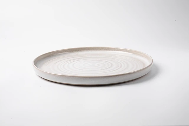 Alt view image 2 of 5 - Better Homes & Gardens Collins Collection Cream Round Stoneware Dinner Plate