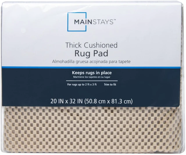 Main image of Mainstays Deluxe Felt Non-Skid Rug Pad, Sand, 2' x 3'