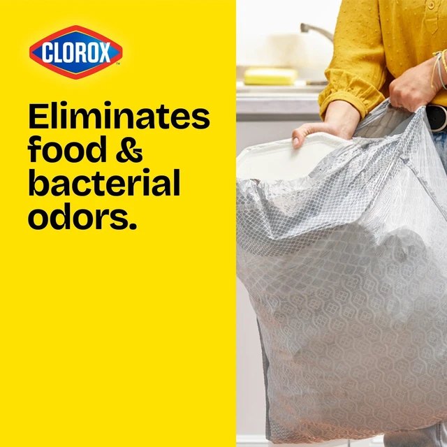 Alt view image 2 of 5 - Glad ForceFlex MaxStrength 13-Gallon Drawstring Tall Kitchen Bags, Lemon Fresh Bleach Scent, 20 Bags