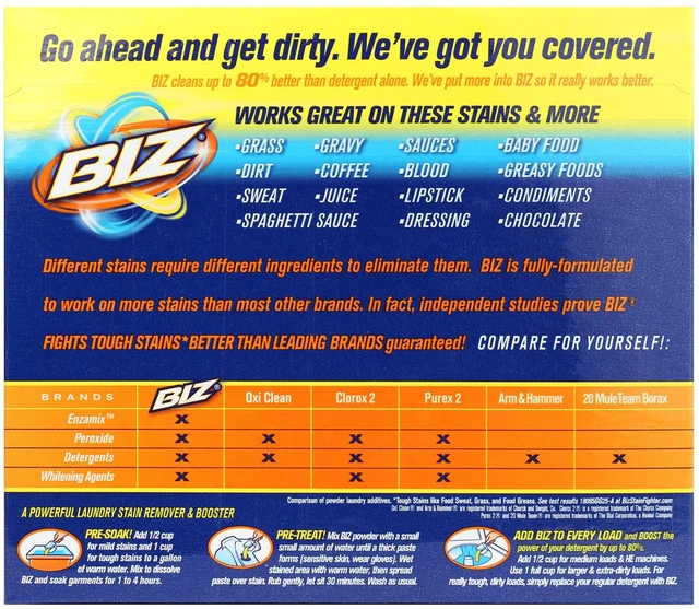 Alt view image 3 of 6 - BIZ Stain and Odor Eliminator Powder, 60 oz