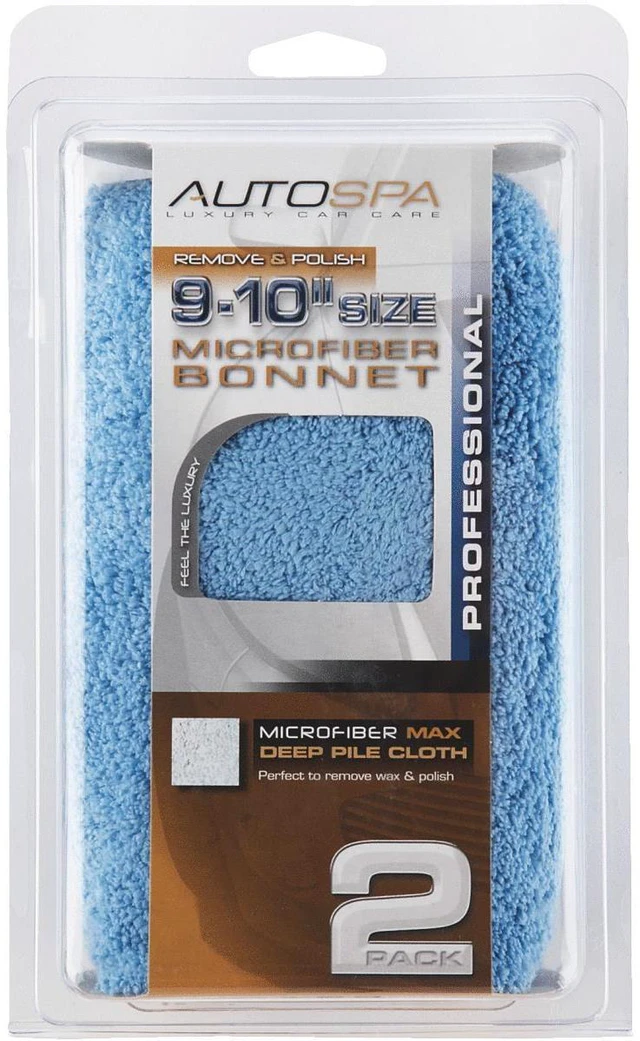Alt view image 2 of 6 - Auto Spa 5"-6" Microfiber Bonnet, 2PK, Blue