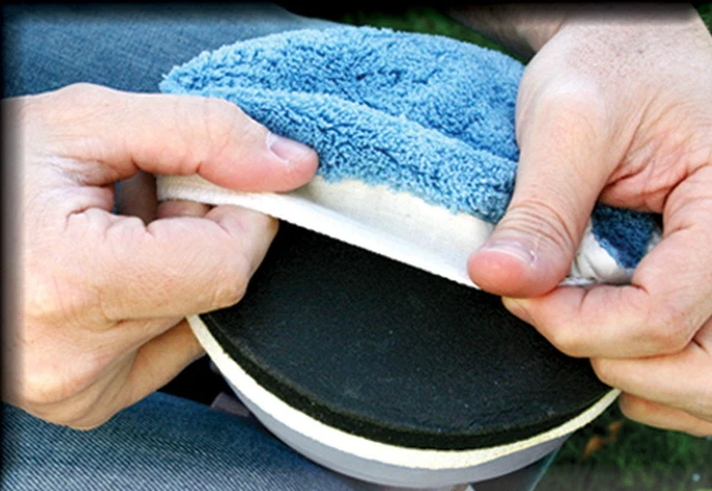 Alt view image 4 of 6 - Auto Spa 5"-6" Microfiber Bonnet, 2PK, Blue
