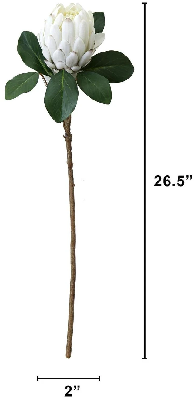 Alt view image 3 of 5 - Mainstays 26.5in White Artificial King Protea Stem