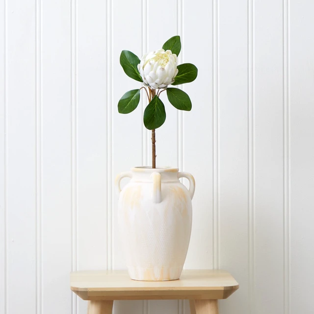 Alt view image 4 of 5 - Mainstays 26.5in White Artificial King Protea Stem
