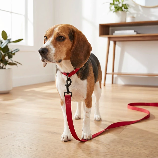 Alt view image 5 of 6 - Vibrant Life 6' Solid Polyester Leash, Red, M/L