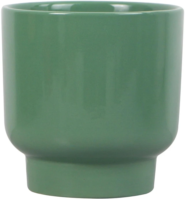 Main image of Mainstays Petra 6in Round Green Ceramic Planter
