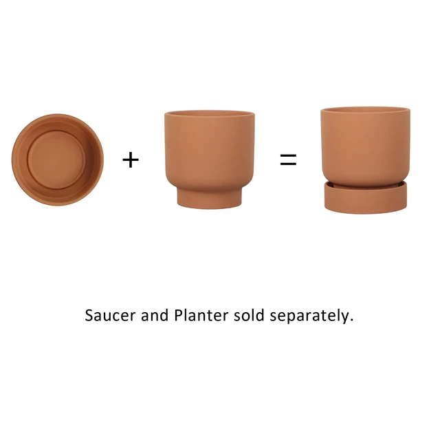 Alt view image 4 of 6 - Mainstays Petra 6in Round Green Ceramic Planter