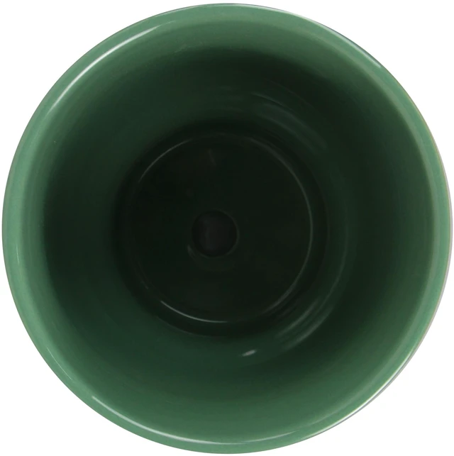 Alt view image 3 of 6 - Mainstays Petra 6in Round Green Ceramic Planter
