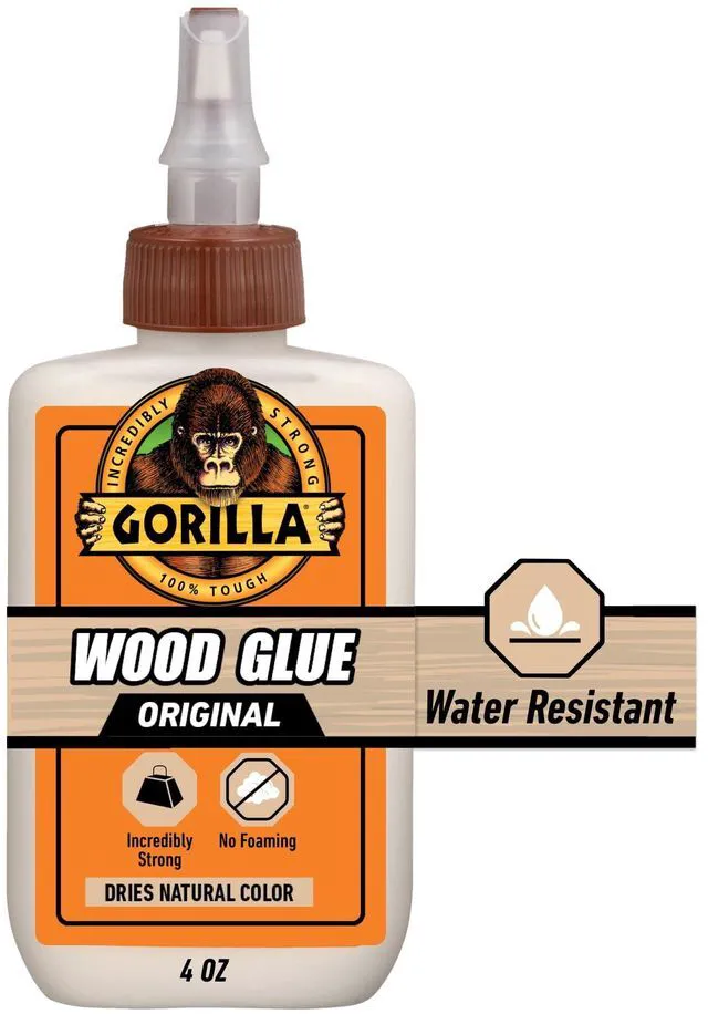 Alt view image 4 of 5 - Gorilla Wood Glue Natural Wood Color, 4oz, 2-Pack