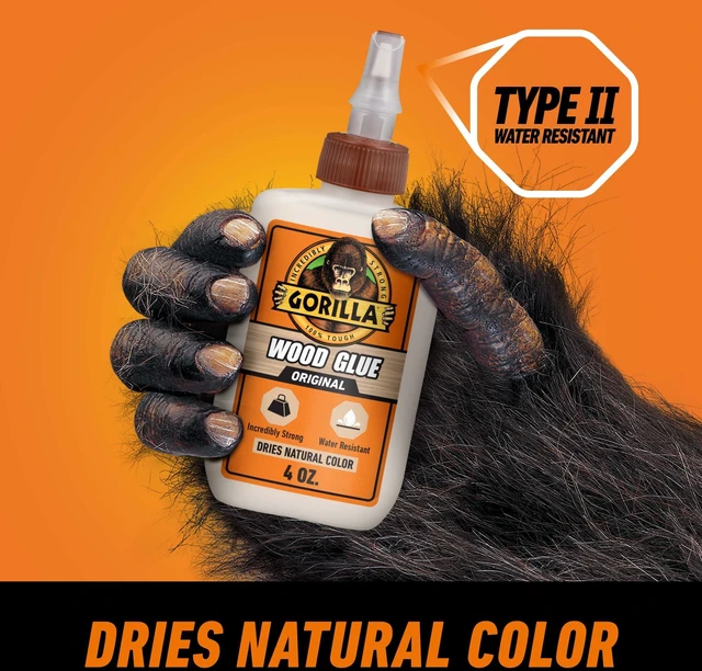 Alt view image 2 of 5 - Gorilla Wood Glue Natural Wood Color, 4oz, 2-Pack