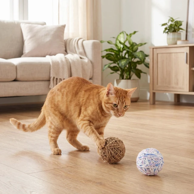 Alt view image 4 of 6 - Vibrant Life Yarn Ball Cat Toy with Rattle Sound, 2 Pack