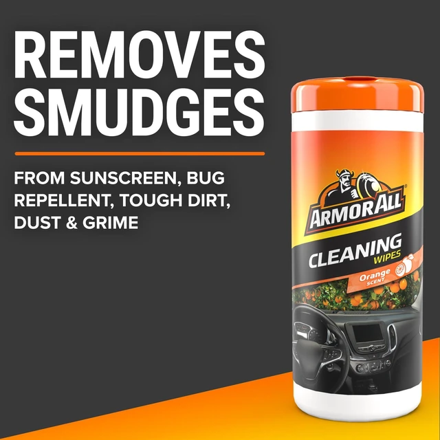 Alt view image 3 of 5 - Armor All Interior Car Cleaning Wipes, Orange Scent, 60 Count