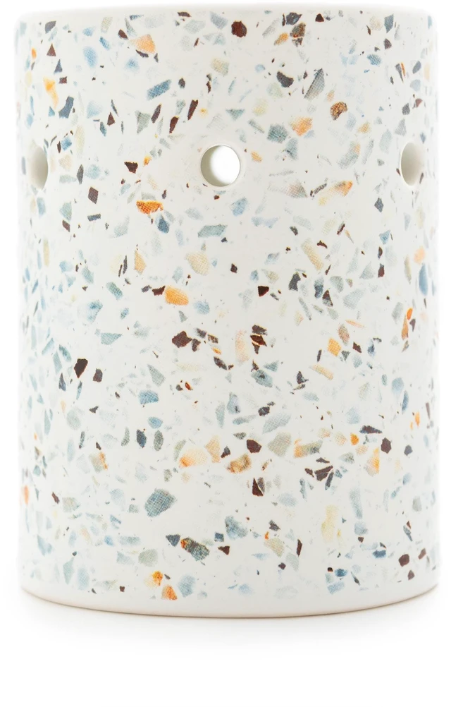 Main image of Mainstays Ceramic Tealight Wax Warmer, Multi-Colored Terrazzo, 1 Piece