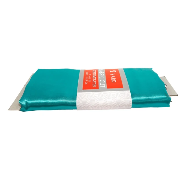 Alt view image 5 of 6 - Shason Textile Satin Precut Fabric 2 Yards Turquoise Special Occasion Costume