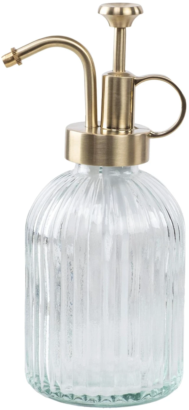 Main image of Better Homes & Gardens Clear Glass Fluted Plant Mister, 3.5in Diameter x 7.7in Height, 13.4fl oz