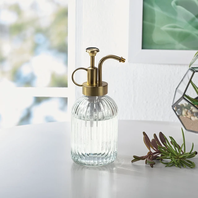 Alt view image 6 of 6 - Better Homes & Gardens Clear Glass Fluted Plant Mister, 3.5in Diameter x 7.7in Height, 13.4fl oz
