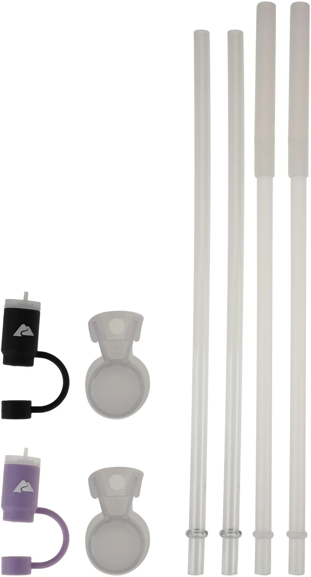 Main image of Ozark Trail 40 oz Tumbler with Handle Replacement Straws and Covers, 8-Piece, White