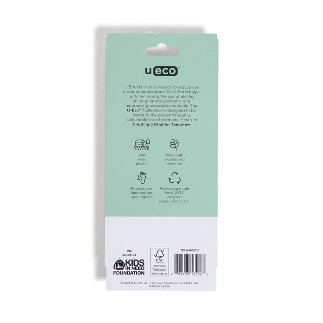 Alt view image 5 of 6 - U Brands U-Eco Ballpoint Pens, Fine Point, 0.7mm, Black Ink, 4 Count