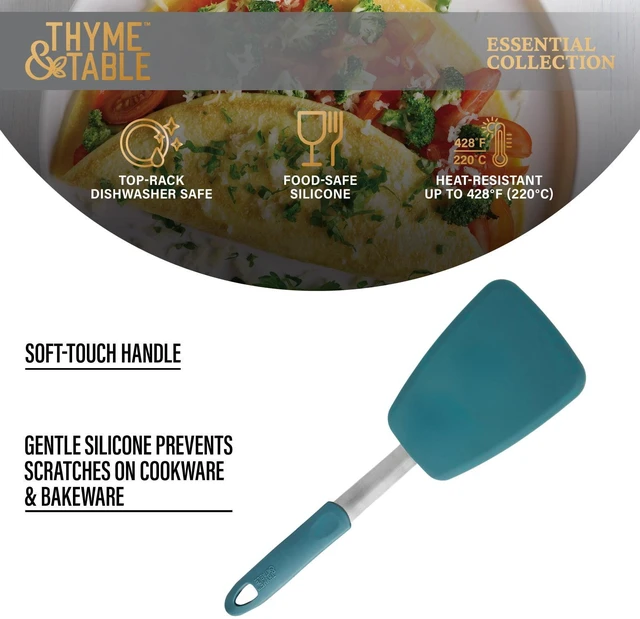 Alt view image 5 of 5 - Thyme & Table Food-Safe Silicone Large Turner, Seafoam Green