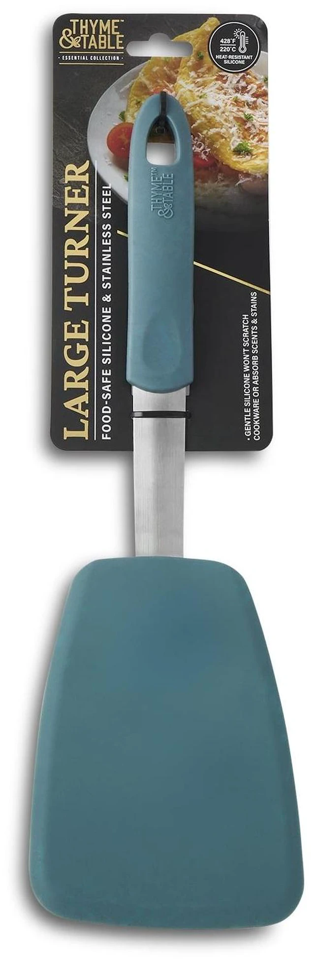 Alt view image 4 of 5 - Thyme & Table Food-Safe Silicone Large Turner, Seafoam Green