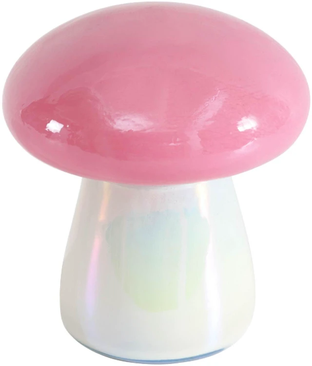 Main image of Urban Shop 6.7" x 5.9" Iridescent Pink Mushroom Candle