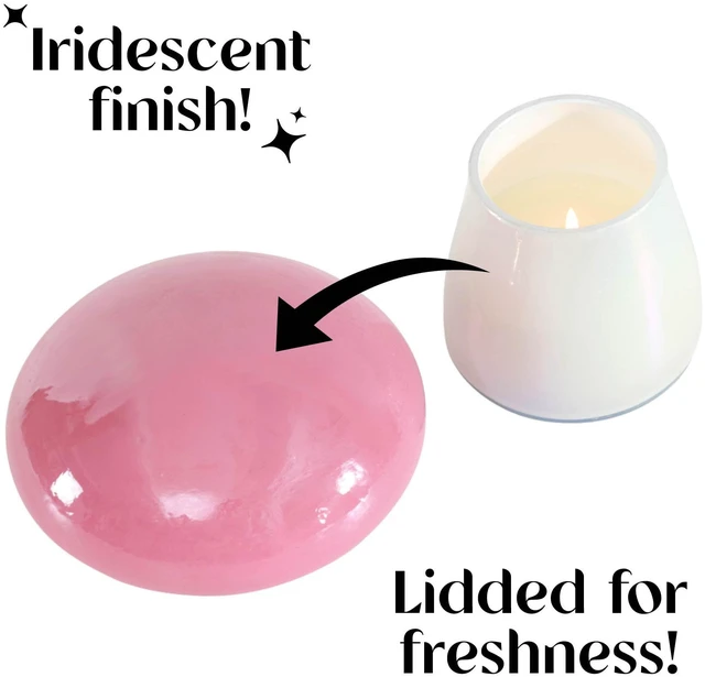 Alt view image 3 of 6 - Urban Shop 6.7" x 5.9" Iridescent Pink Mushroom Candle
