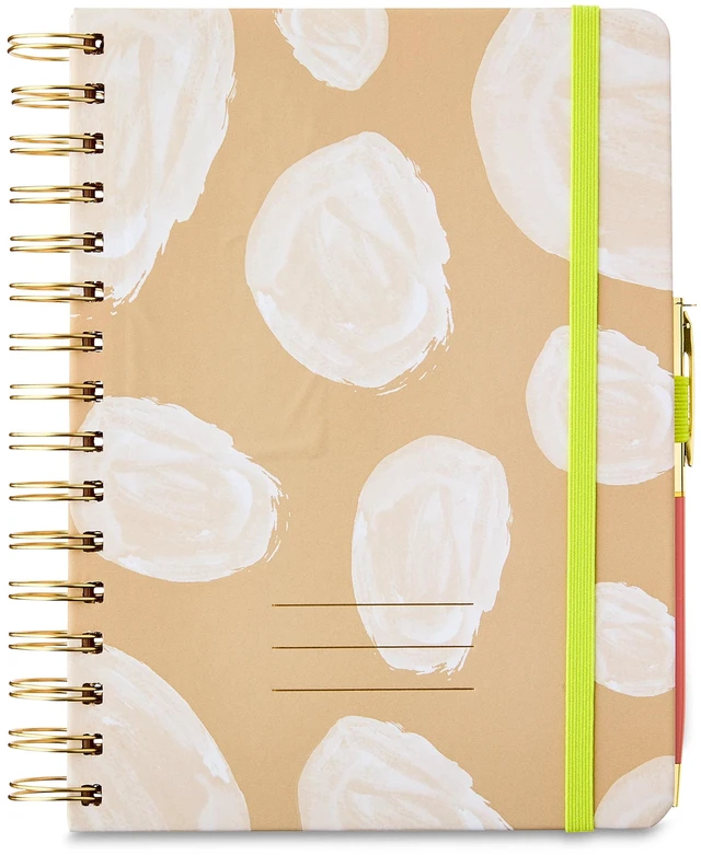 Alt view image 2 of 5 - Pen + Gear Twin Wire Bound Journal Khaki 6.5 x 1 x 8.25 Inches 192 Lined Pages Paper Hard Cover Pen Included