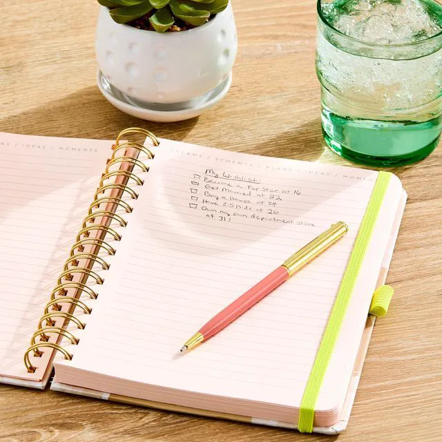 Alt view image 4 of 5 - Pen + Gear Twin Wire Bound Journal Khaki 6.5 x 1 x 8.25 Inches 192 Lined Pages Paper Hard Cover Pen Included