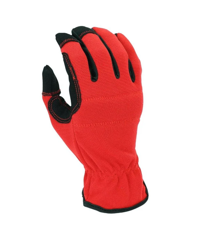 Alt view image 3 of 6 - Hyper Tough Synthetic Leather Work Gloves with Knuckle Protection, 1 Pair, Size Medium, Various Colors