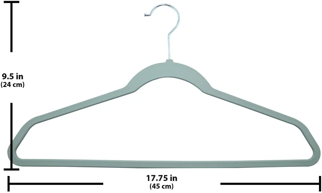 Alt view image 2 of 7 - Better Homes & Gardens Rubber Hangers, Non-Slip, 10 Pack, Green River, Rubberized